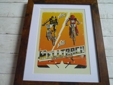 Framed mounted 14x11 inchs Poster Film helltrack bmx race bart taylor cru jones