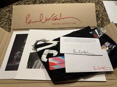 Paul McCartney Fan Club Bundle  Lithos Picks Buttons T-shirt Letter