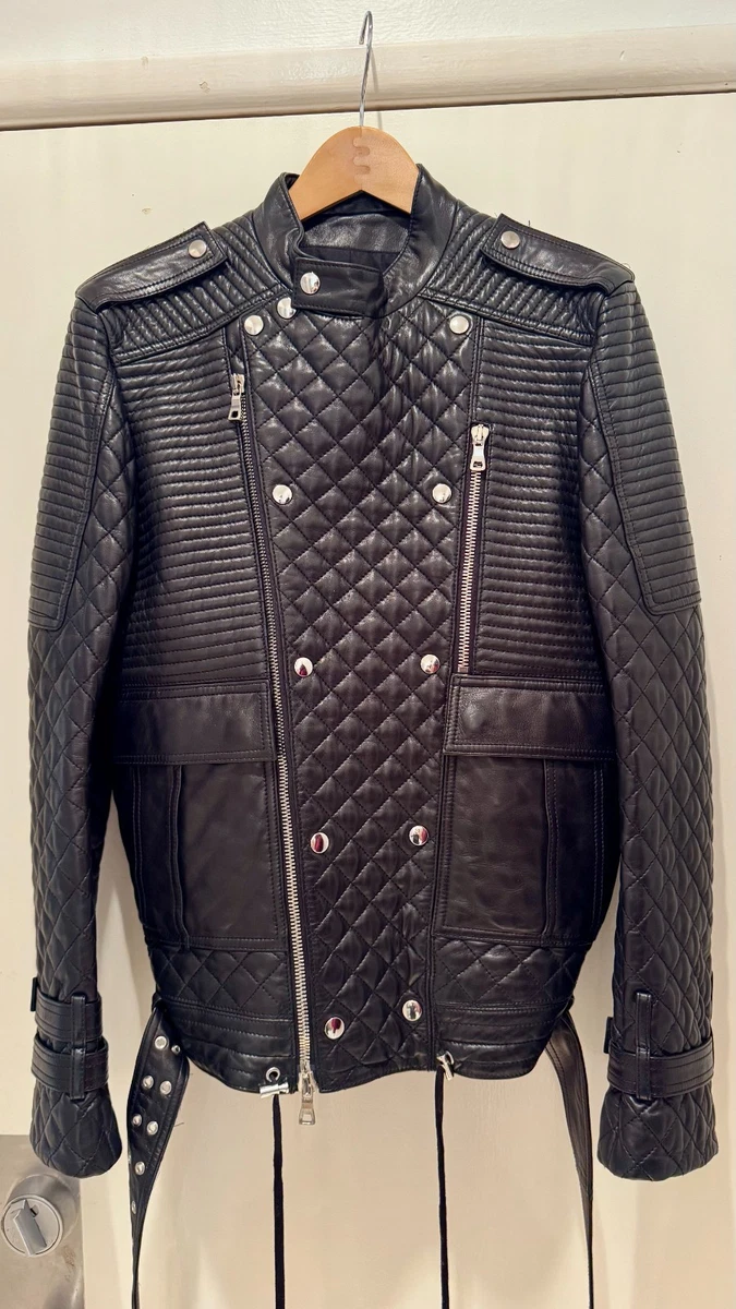 Balmain Leather Outer Shell Coats, Jackets & Vests for Men for