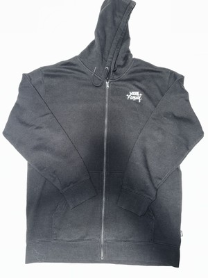  NEWS! VANS Exclusive ''Get In On The Vans Family'' Zip-Up Black Hoodie - L