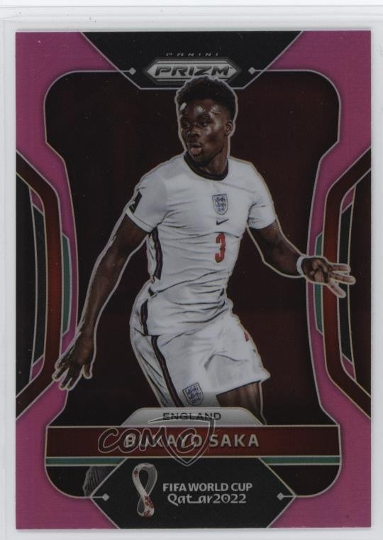 2022 Panini Prizm World Cup Qatar Pink Prizm Bukayo Saka #84 5h8