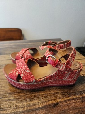 Fratelli Rossetti Women's Tan Leather Espadrill Strappy Wedge Sandals 36.5 6.5