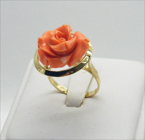 Anneau En Or Jaune 18 kt Avec