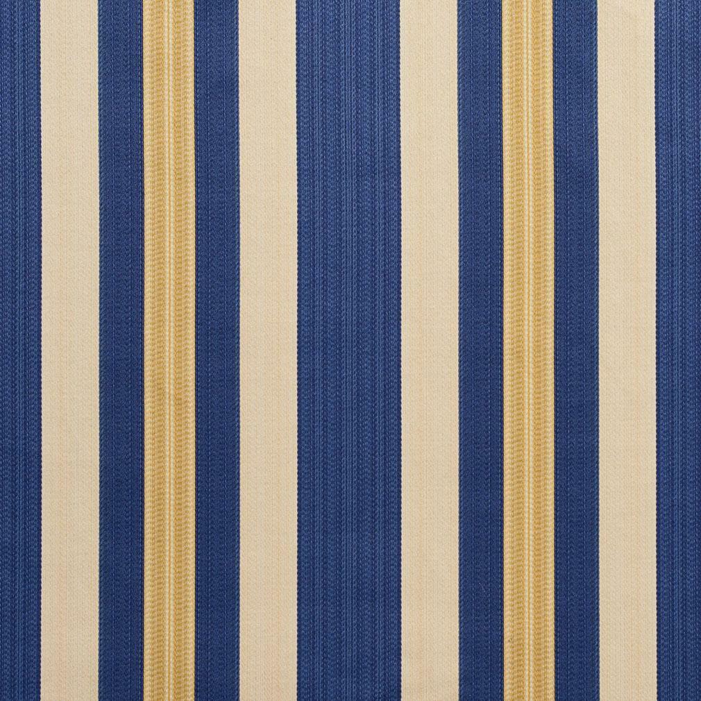Essentials Upholstery Drapery Fabric Blue Cream Gold / Regal Noble