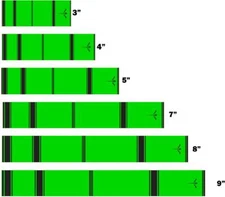 White Water Archery Traditional 22 Crest Fluorescent Neon Green Arrow Wraps 15pc