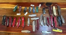 Lot of Swiss Army Mixed Brand Pocket Knife, Multi tool- Corkscrew bottle opener