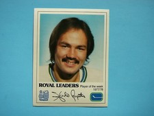 1977/78 ROYAL BANK LEADERS VANCOUVER CANUCKS PHOTO HAROLD SNEPSTS SHARP+ 77/78