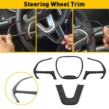Carbon Fiber Steering Wheel Decor Cover Trim For Dodge Challenger Charger 2015
