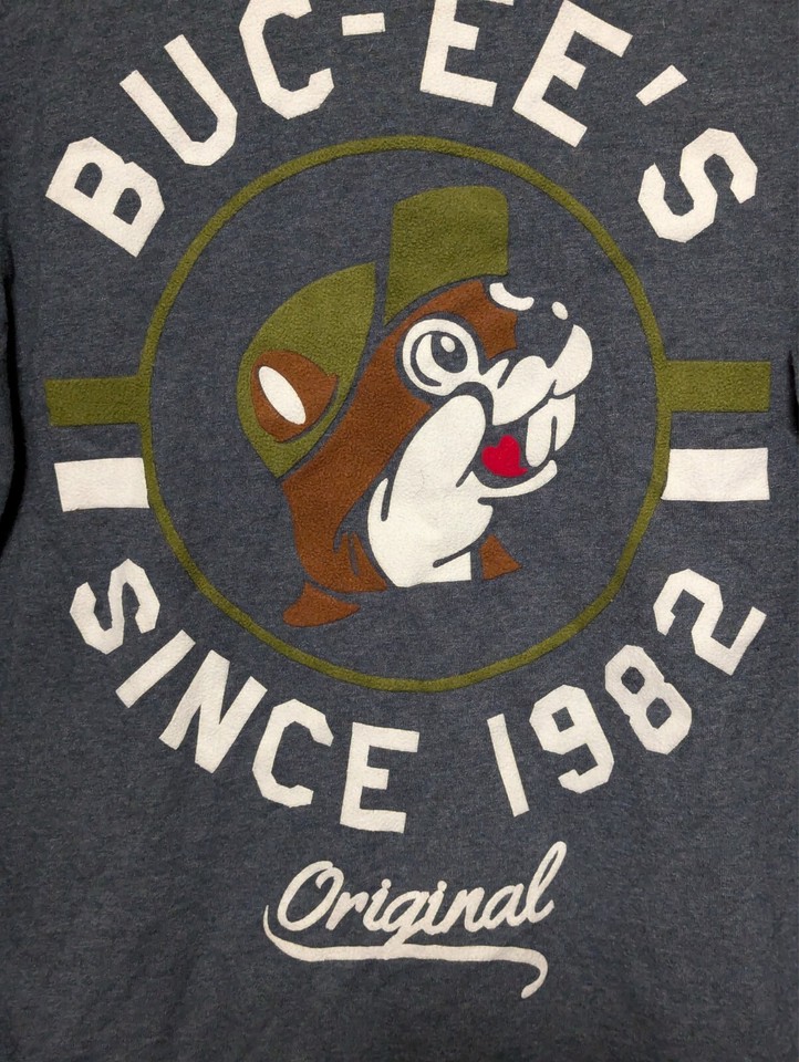 Bucee's t shirt mens size small gray long sleeve 1089 eBay