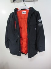 Boys Spider Coat Size XL Black Zipper Front Pockets Lined Hood