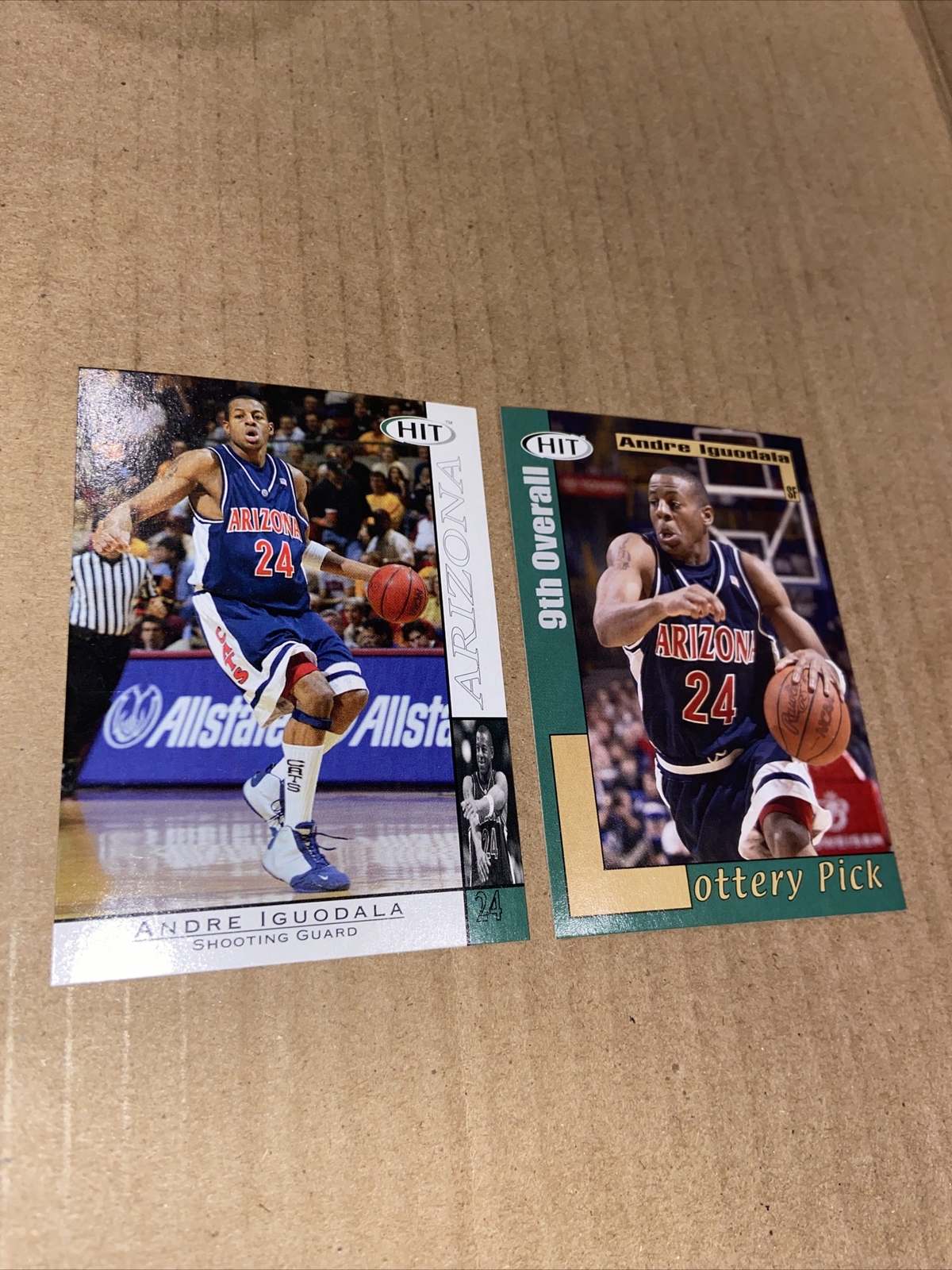 ANDRE IGUODALA RC 2004 Sage Hit LOTTERY #45 & #24 Warriors Cards (o)