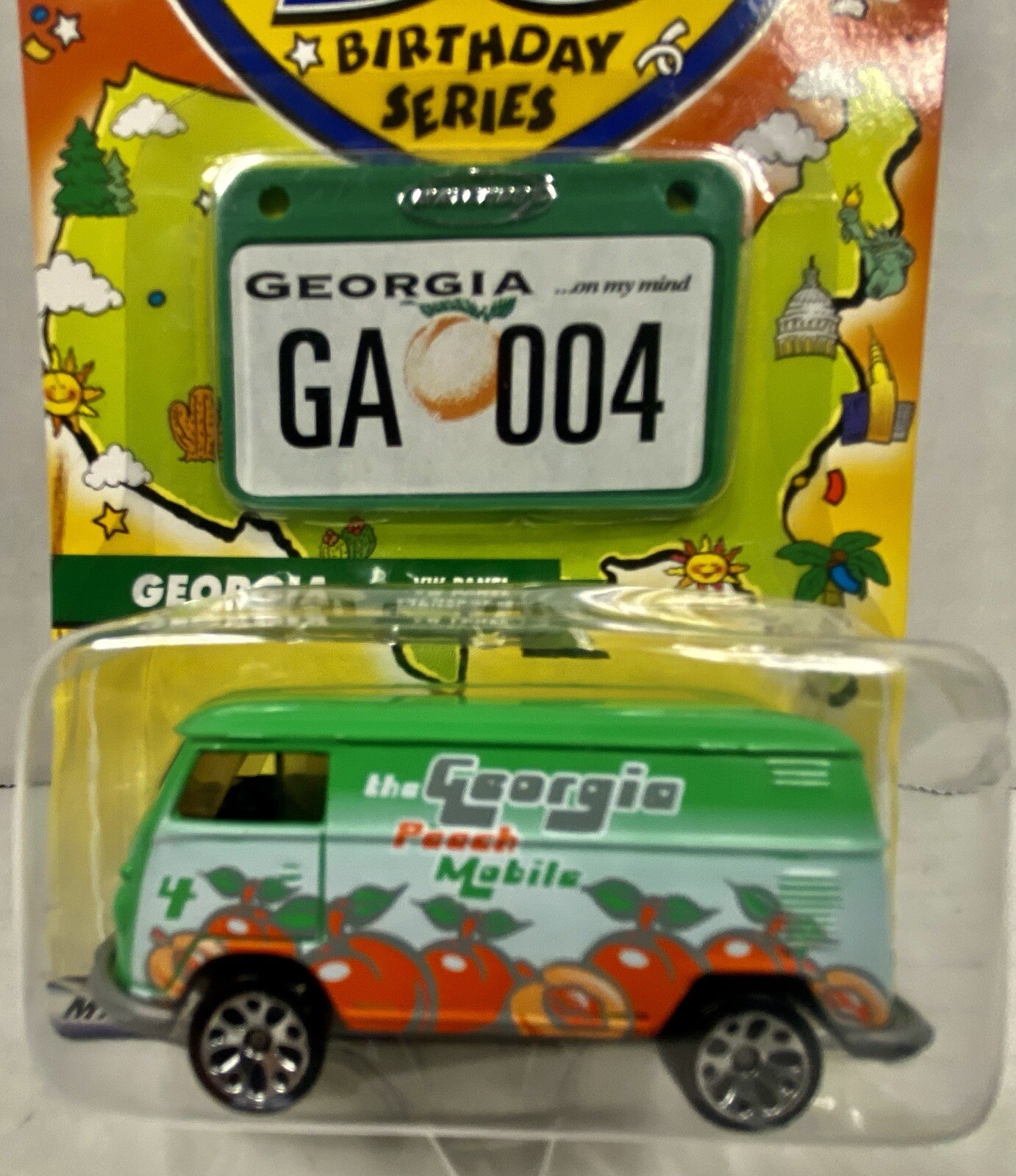 MK Matchbox - 2001 Across America -  #4 VW Panel Transporter - Green - Georgia thumbnail 2