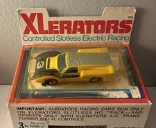 VTG AURORA AFX Thunderjet 500 TJET XLERATORS YELLOW  FORD J  HO SLOT CAR NOS!!