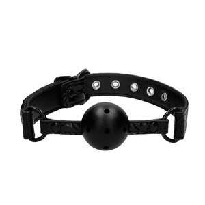 Bondage Fetish Ouch Breathable Luxury Black Ball Gag for sale 