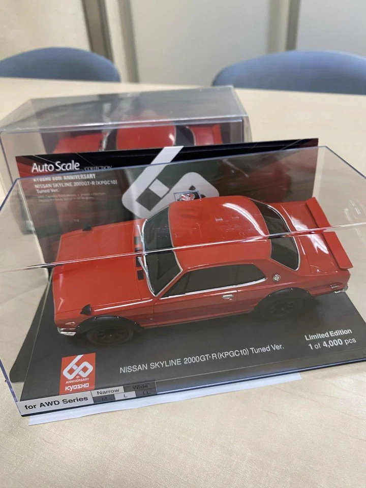 Kyosho 50th Anniv Mini-Z Body ASC SKYLINE 2000 GT-R Tuned Ver. Red x 2pcs Set - Image 3 of 4