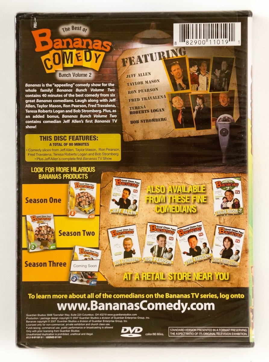 The Best of Bananas Comedy Bunch Volume 2 DVD, Clean, Hilarious