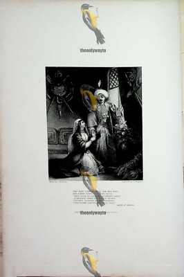 Selim & Zuleika, Braut von Abydos, De Caisne / Sangster, Buchillustration, 1839