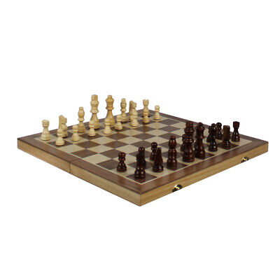 Chess Armory 15 Wooden Chess Set with Felted Game Board Interior for  Storage