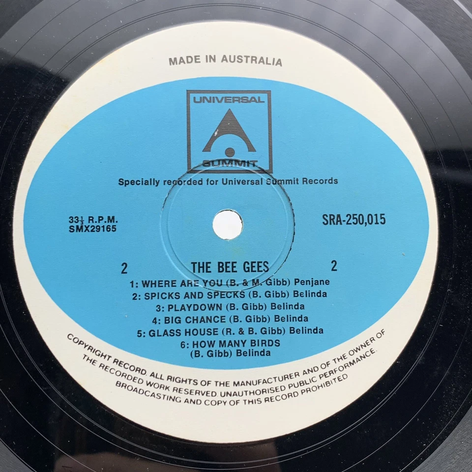 The Bee Gees - Self Titled  - 1972 AUS ORIGINAL PRESS VINYL LP RECORD - Image 4 of 4