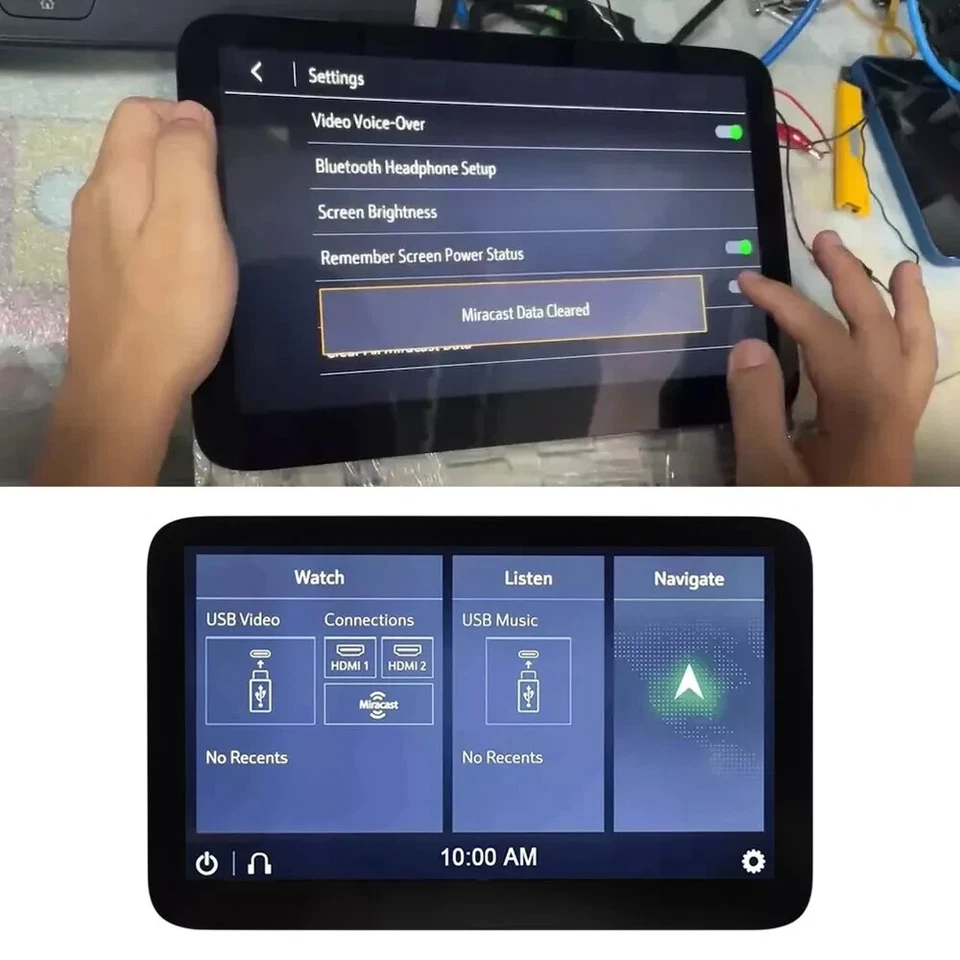 85100044 84824745 LCD Display 2021-24 Suburban GMC Yukon XL Headrest BACK SEAT - Image 3 of 4