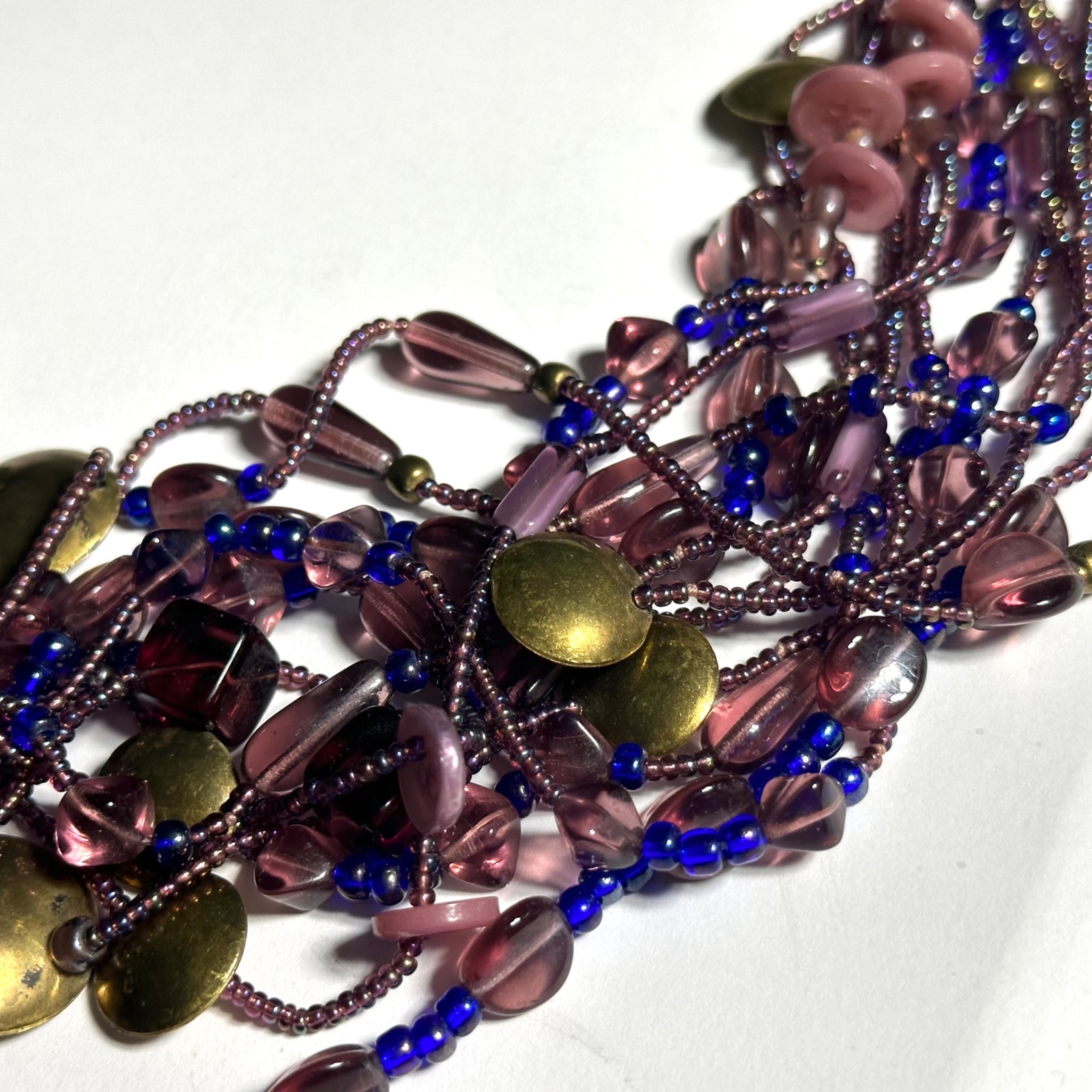 Dramatic Whimsigoth Statement Necklace Layered Be… - image 4