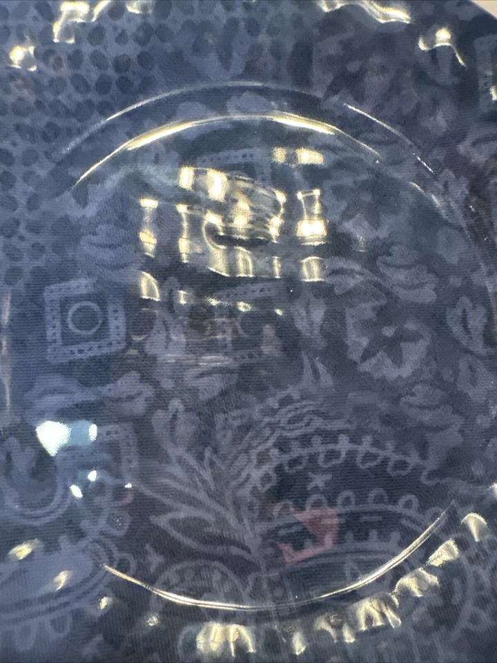 Juego de 4 Platos de Melamina Southern Living Azul Marino Exclusivamente Dillards 9.25" NUEVO Foto 4 de 4