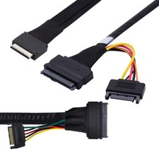 OCuLink PCIe PCI-Express SFF-8611 8x 8-Lane to Dual SFF-8639 U.2 4x SSD Data