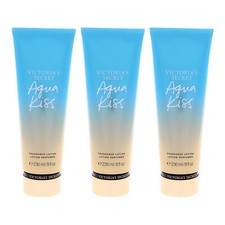 Aqua Kiss Fragrance Body Lotion by Victorias Secret for Women - 8 oz - Pack of 3