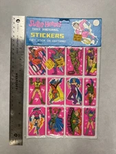 Vintage Super Heroes Stickers Puffy 3D 1979 Neon Puff Hero Three Dimensional NEW