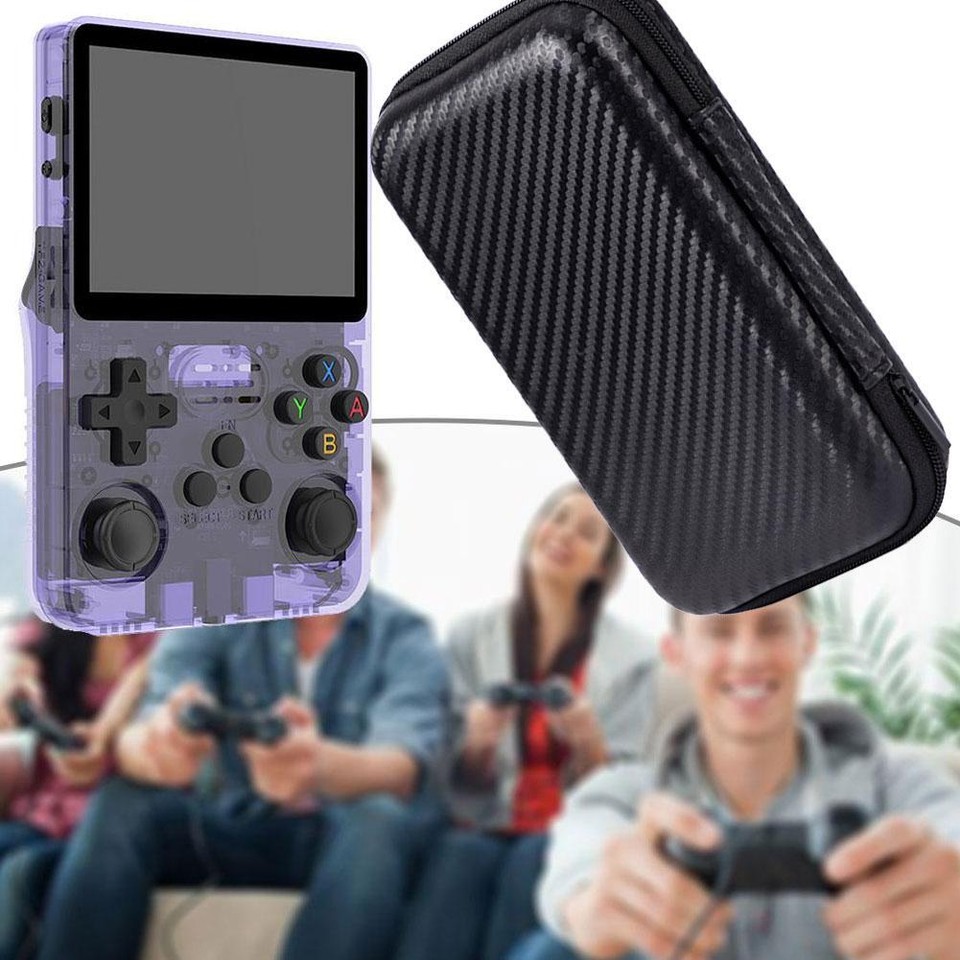 For R35S RG35XX Game Console Black Hard Case Storage Protective Bag EVA ...