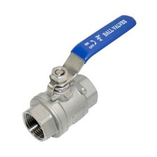 316 Stainless Ball Valve 1/8"-3" Full Port Blue Handle 3/4" NPT 1000 WOG