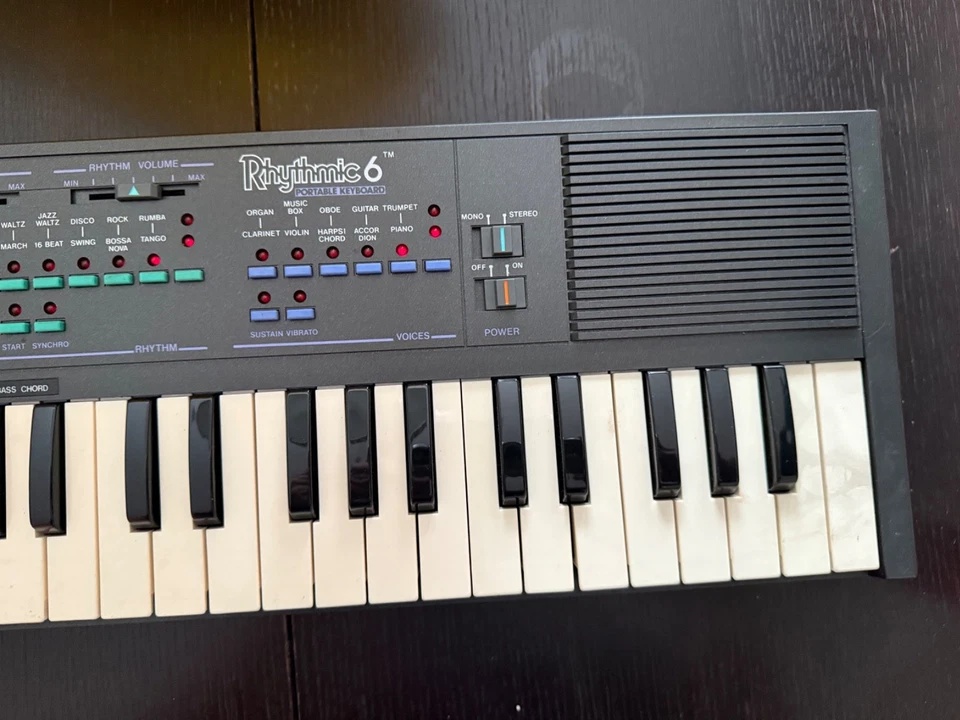 Rhythmic 6 Portable Keyboard Squarewave Synth Drum Machine Retro Analog Lofi - Image 3 of 4