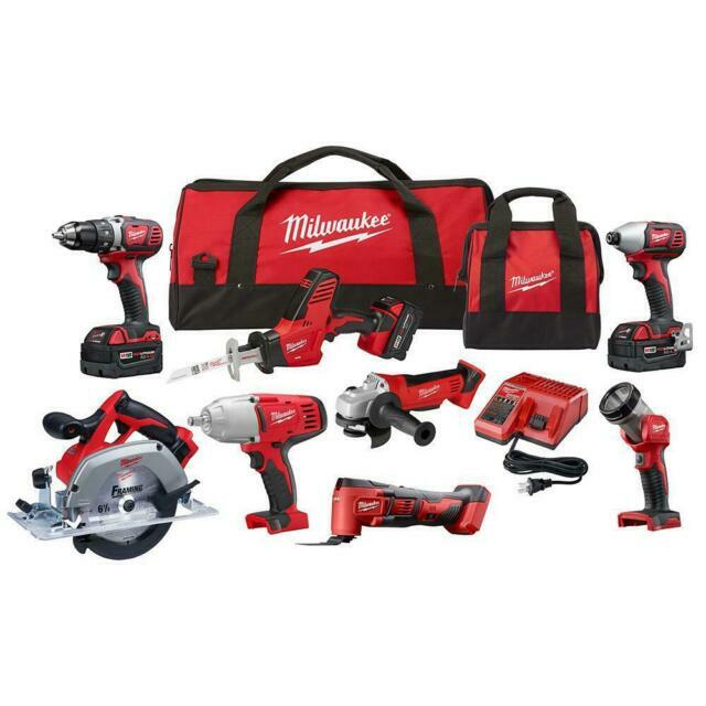 Milwaukee M18 18-Volt Lithium-Ion Cordless Combo Kit (8-Tool) with Three 4.0 Ah