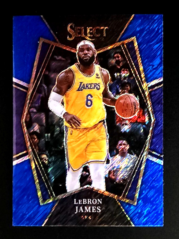 2021-22 Panini Select - Premier Level Blue Shimmer Prizm #195 LeBron James SP