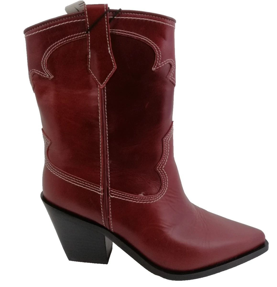 Bottines Marks & Spencer En Daim Rouge – Talon Bloc – Double Fermeture éclair – Taille UK 6 (39 EU)