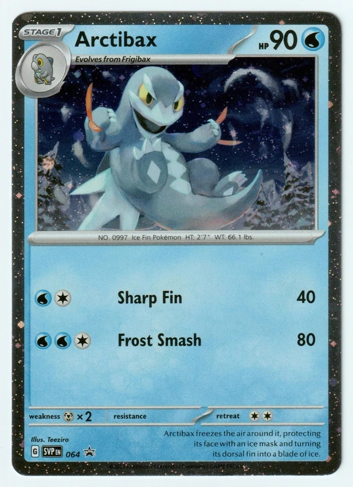 Arctibax SVP 064 Holographic Black Star Promo Pokemon TCG Near Mint