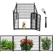 Dog Playpen 48 inch H 4 Panels Dog Fence Outdoor for Yard. Metal Dog Pen Hea...