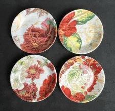 4 Rosanna BOTANICAL HOLIDAY Sauce Dip Bowls | 3.5" Porcelain | Sir Paxton Prints