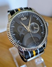 D&G DOLCE & GABBANA TWIN TIP Watch DW0696-44mm +Nato Strap-Excellent Condition