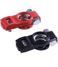 Universal Car Battery Terminal Connector 2-Pair Positive and Negative Poles! New
