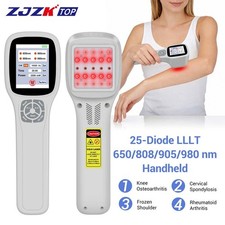 2500mW Red Light Cold Laser Therapy 25Diodes 10 Presets 10 DIY for Tissue Repair