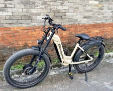 26" Fat Tire Mountain Electric Bicycle 48V/17.5Ah Dual Motor Off-Road E-Bike NEW