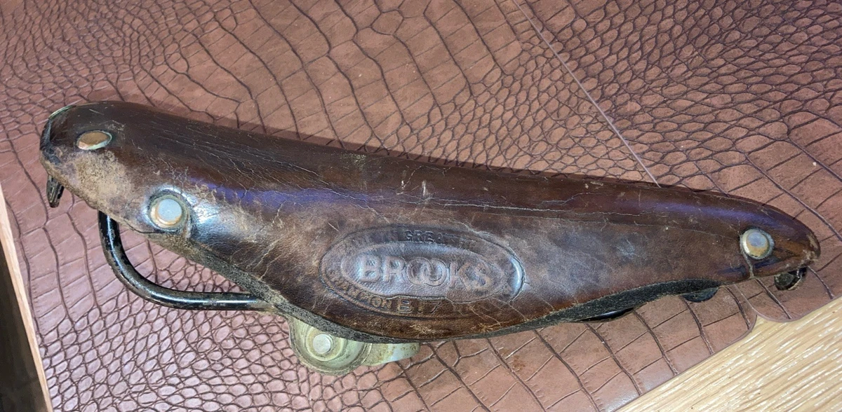 Selle Brooks vintage - cuir de selle de vélo - France