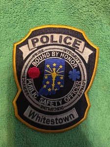 Indiana Whitestown Police patch looks like Indianapolis public safety officer IN