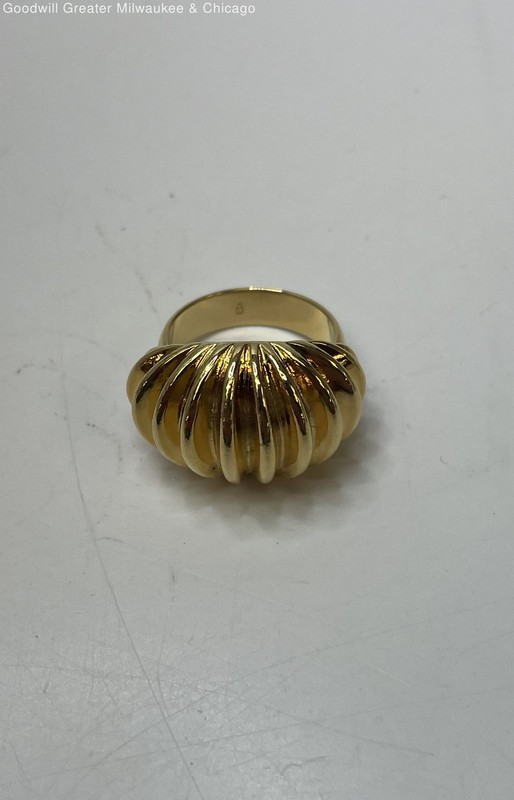 Gold Tone Classic Dome Ring 12.5g