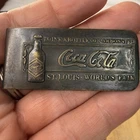 Coca Cola SOLID BRASS Money Clip Vintage Soda Coke Collector
