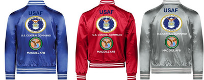 USAF*CENTCOM* US CENTRAL COMMAND*MACDILL AFB *SATIN JACKET*USAF OFFICIAL LICENSE