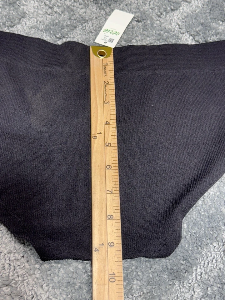 Трусики бикини бесшовные American Eagle Aerie большие однотонные черные ребристые новые - Изображение 4 из 4