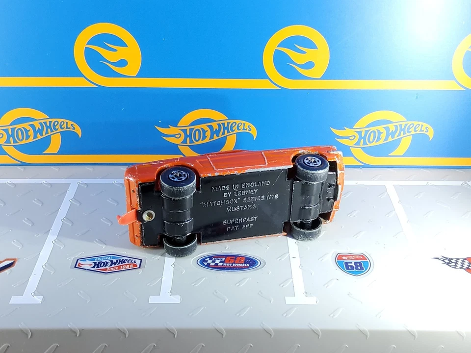 Lesney Matchbox Superfast Mustang No.8 Rare Burnt Orange With Red Interior. - Image 3 of 3