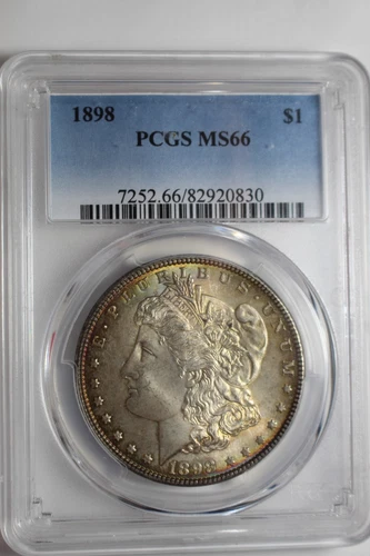 1898 Morgan Silver Dollar PCGS MS66 #830 Toned